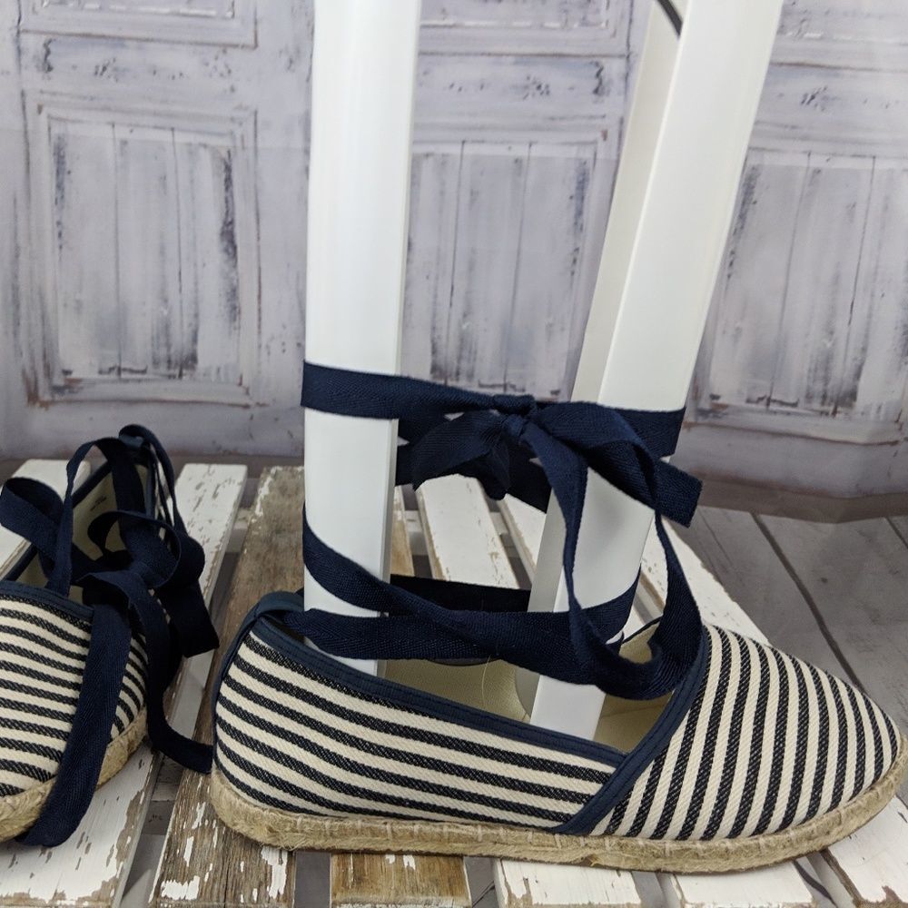 Womens loafers‎ lace flats strips shoes comfort 8
